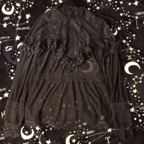 Widow Psychic Sinner Sheer Blouse - Picture 1 of 6